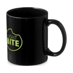 Ceramic mug in colour, 330 ml black colour