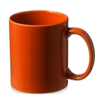 Ceramic mug in colour, 330 ml orange colour