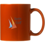 Ceramic mug in colour, 330 ml orange colour