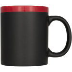 Ceramic chalkboard mug with chalk, 330 ml red colour