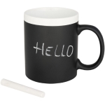 Ceramic chalkboard mug with chalk, 330 ml white colour