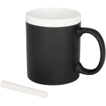 Ceramic chalkboard mug with chalk, 330 ml white colour