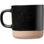 Ceramic mug with unglazed bottom, 360 ml black colour