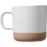 Ceramic mug with unglazed bottom, 360 ml white colour