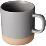 Ceramic mug with unglazed bottom, 360 ml grey colour