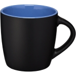 Black ceramic mug with coloured interior, 340 ml blue colour