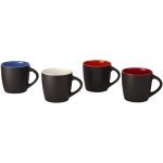 Black ceramic mug with coloured interior, 340 ml white colour