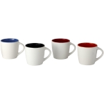 White ceramic mug with coloured interior, 340 ml black colour