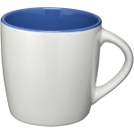 White ceramic mug with coloured interior, 340 ml blue colour