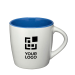 White ceramic mug with coloured interior, 340 ml