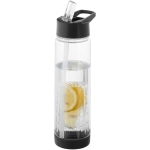 Tritan bottle with straw and fruit infuser, 740 ml black colour