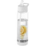 Tritan bottle with straw and fruit infuser, 740 ml white colour