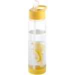 Tritan bottle with straw and fruit infuser, 740 ml yellow colour