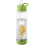 Tritan bottle with straw and fruit infuser, 740 ml lime colour