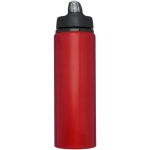 Large aluminium sports bottle with straw, 800 ml red colour