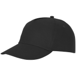 Cotton cap with hook-and-loop closure, 175 g/m² black colour