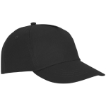 Cotton cap with hook-and-loop closure, 175 g/m² black colour