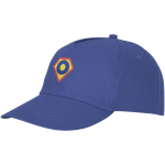 Cotton cap with hook-and-loop closure, 175 g/m² blue colour