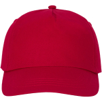 Cotton cap with hook-and-loop closure, 175 g/m² red colour