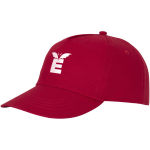 Cotton cap with hook-and-loop closure, 175 g/m² red colour