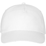 Cotton cap with hook-and-loop closure, 175 g/m² white colour