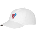 Cotton cap with hook-and-loop closure, 175 g/m² white colour