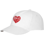 Cotton cap with hook-and-loop closure, 175 g/m² white colour