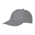 Cotton cap with hook-and-loop closure, 175 g/m² grey colour