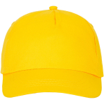 Cotton cap with hook-and-loop closure, 175 g/m² yellow colour