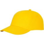 Cotton cap with hook-and-loop closure, 175 g/m² yellow colour