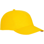 Cotton cap with hook-and-loop closure, 175 g/m² yellow colour