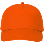 Cotton cap with hook-and-loop closure, 175 g/m² orange colour