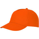 Cotton cap with hook-and-loop closure, 175 g/m² orange colour