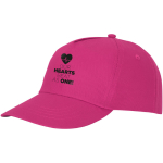 Cotton cap with hook-and-loop closure, 175 g/m² pink colour