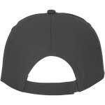 Cotton cap with hook-and-loop closure, 175 g/m² dark grey colour