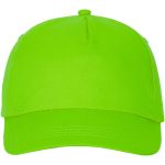 Cotton cap with hook-and-loop closure, 175 g/m² lime colour