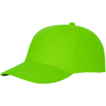 Cotton cap with hook-and-loop closure, 175 g/m² lime colour