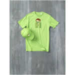 Cotton cap with hook-and-loop closure, 175 g/m² lime colour