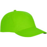 Cotton cap with hook-and-loop closure, 175 g/m² lime colour