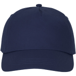 Cotton cap with hook-and-loop closure, 175 g/m² navy-blue colour