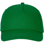 Cotton cap with hook-and-loop closure, 175 g/m² dark green colour