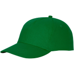 Cotton cap with hook-and-loop closure, 175 g/m² dark green colour