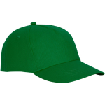 Cotton cap with hook-and-loop closure, 175 g/m² dark green colour