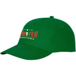 Cotton cap with hook-and-loop closure, 175 g/m² dark green colour