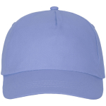 Cotton cap with hook-and-loop closure, 175 g/m² light blue colour