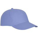 Cotton cap with hook-and-loop closure, 175 g/m² light blue colour