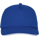 Cotton cap with white line on the visor, 175 g/m² blue colour