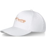 Cotton cap with buckle, 260 g/m² white colour