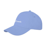 Cotton cap with buckle, 260 g/m² light blue colour