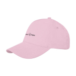 Cotton cap with buckle, 260 g/m² light pink colour